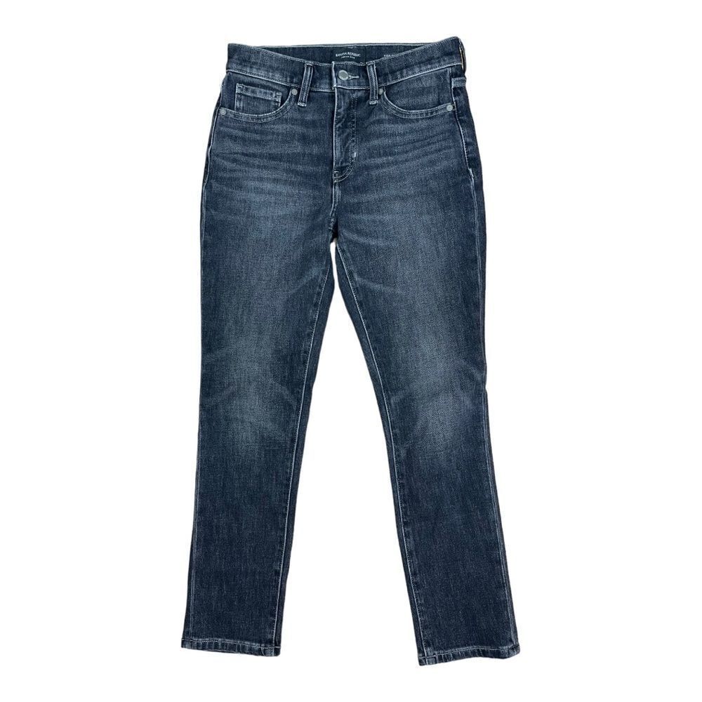 Banana Republic Womens Black High Rise Slim Denim Jeans Size 26 P Stretch EUC
